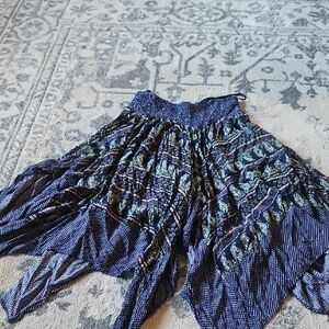 Bohemian Blue Patterned Women's Pants